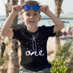 First Birthday Candle one birthday  Baby T-Shirt