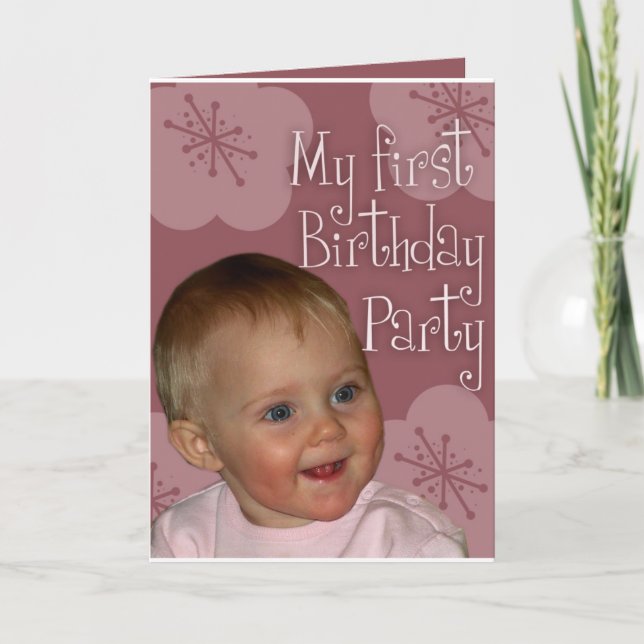 First birthday card (Front)