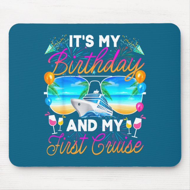 First Birthday Cruise Birthday Celebration Mouse Pad (Front)