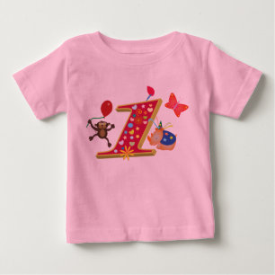 first birthday: Cute and fun Animals Baby T-Shirt