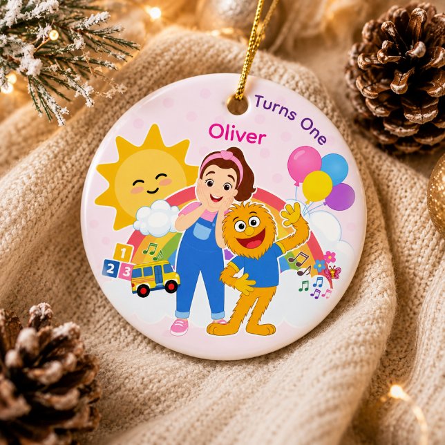 First Birthday Cute Preschool Learning Fun Ceramic Tree Decoration (Creator Uploaded)