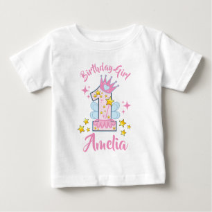 First birthday fairy custom design baby T-Shirt