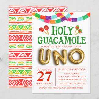 FIRST BIRTHDAY FIESTA INVITATION