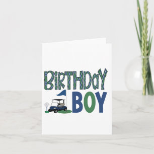First Birthday Golf Family Matching Golfer Birthda Card