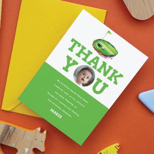 First Birthday Golf Personalised Photo Thank You Card