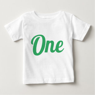 First Birthday Green Baby T-Shirt