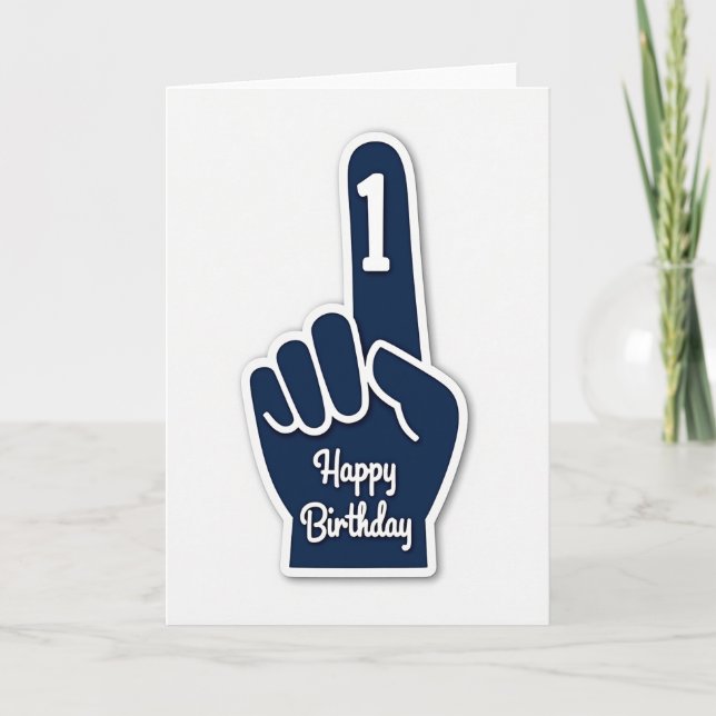 First Birthday Hand Card (Front)