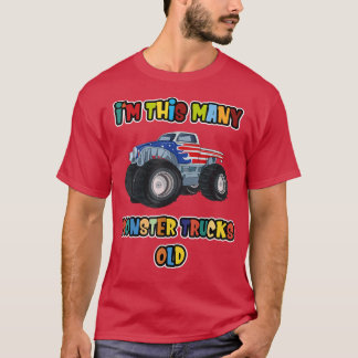 First Birthday  I'm this many Monster Trucks Old  T-Shirt