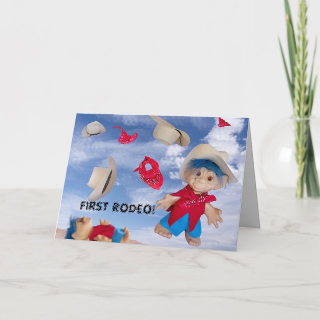 FIRST birthday Invitation cowboy PERSONALIZE   (Front)