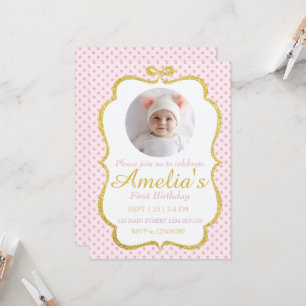 First Birthday Invite