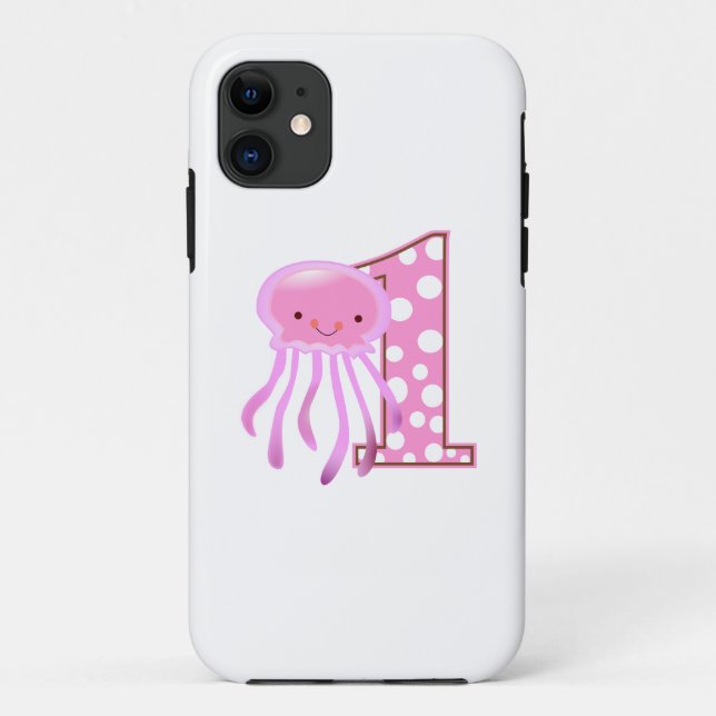 First Birthday Jellyfish Case-Mate iPhone Case (Back)