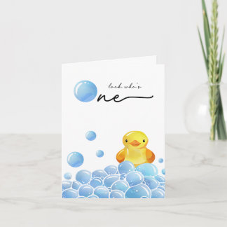 First Birthday Look Who's One Birthday Card