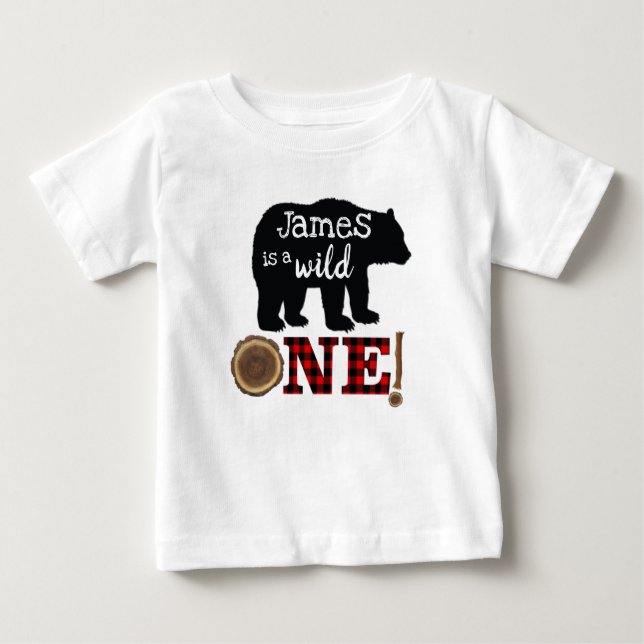 First Birthday Lumberjack T-shirt (Front)