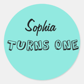 First Birthday Party and Favour Sticker