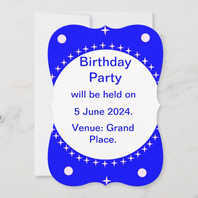 First Birthday party invitation. Happy birthday. Invitation (Front)