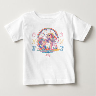 First Birthday Party Magical Unicorn Rainbow Baby T-Shirt
