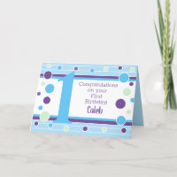 First Birthday Personalised Card!