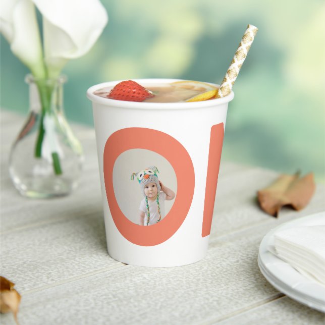 first birthday photo birthday paper cups (Insitu)