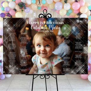 First birthday photo seating chart 1st birthday