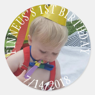First Birthday Photo Stickers