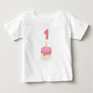 First birthday pink cake  baby T-Shirt