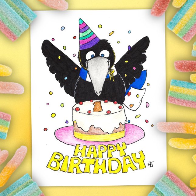 FIRST BIRTHDAY postcard by Nicole Janes (Creator Uploaded)