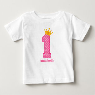 First Birthday Princess Tshirt Personalised