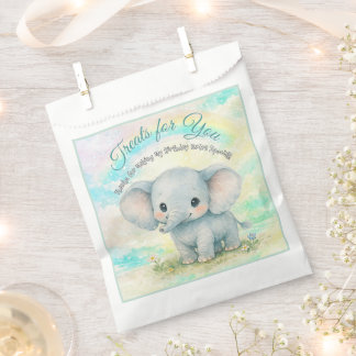 First Birthday Rainbow Party Baby Elephant Boy Favour Bags
