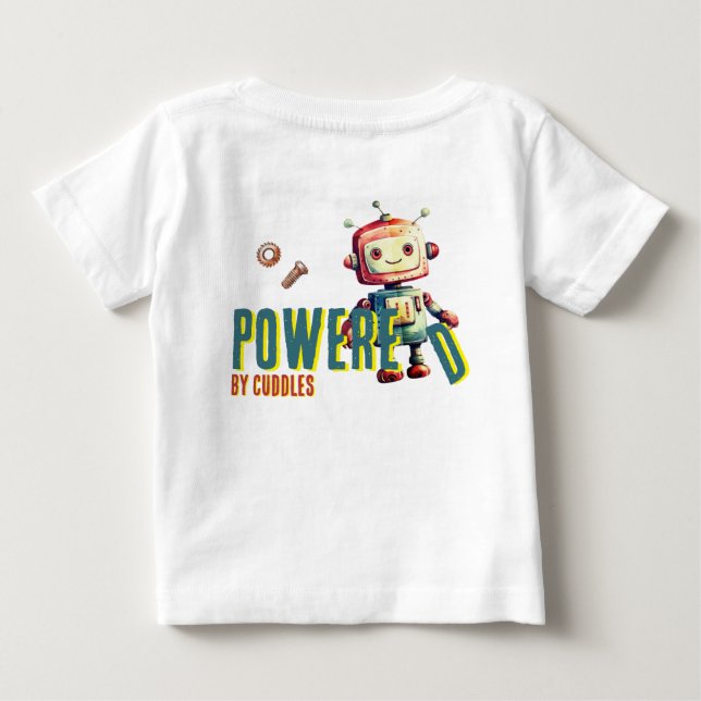 First birthday Robot boy baby T-Shirt (Back)