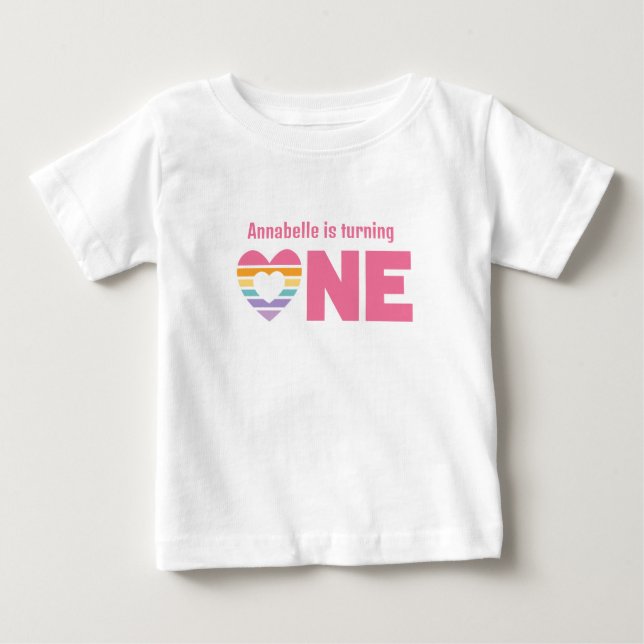 First Birthday Shirt with Heart (Front)