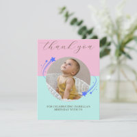 First Birthday Shooting Star Thank You Card