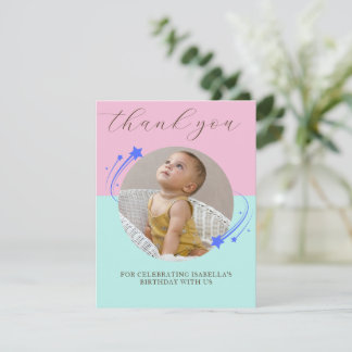 First Birthday Shooting Star Thank You Card