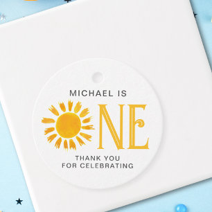 First Birthday Sun Thank You  Favour Tags