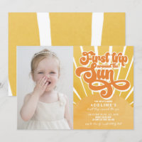 First Birthday Sunshine Orange Boho Cute Party