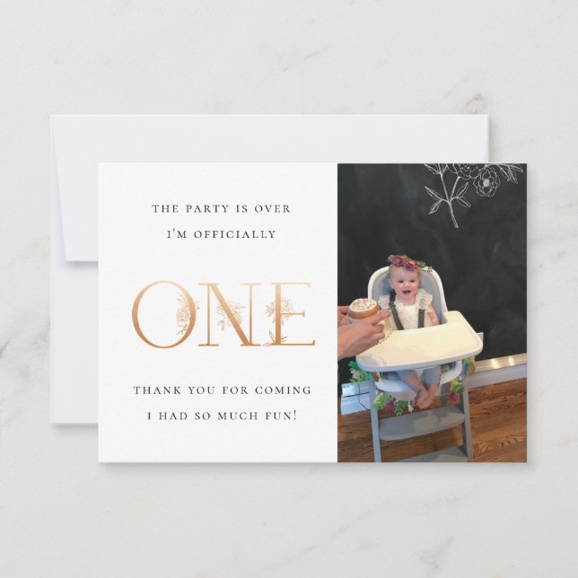 First Birthday Thank You Card (Front)