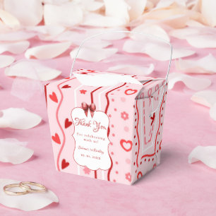 First Birthday valentine baby birthday party Favour Box