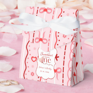 First Birthday valentine baby birthday party Favour Box