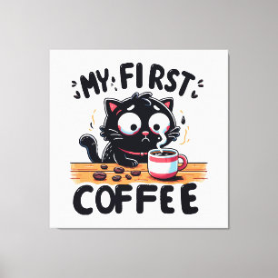 First Black Coffee Adventure Canvas Print