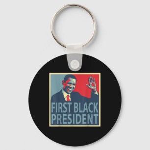 First Black President Obama 44 Key Ring