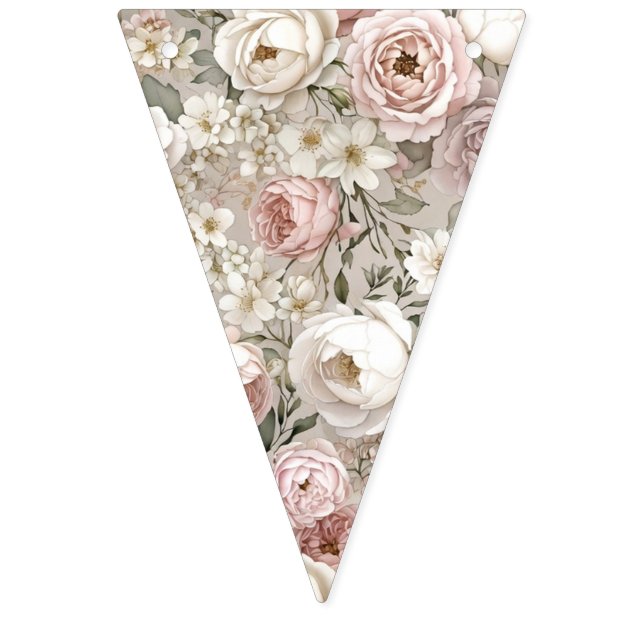 First Bloom Baby Shower Pennant Banner (First Flag)