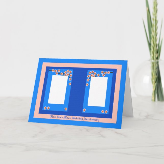 First Blue Moon Wedding Anniversary Card (Front)