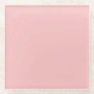 First Blush Pink Solid Colour PANTONE 13-2003 2022 Glass Coaster