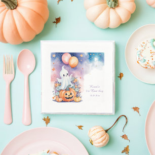 First Boo-Day Celebration - Ghost & Pumpkin Napkin