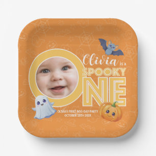 First Boo   Spooktacular First Birthday Paper Plate