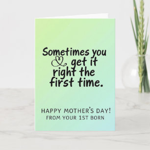 First Born Mothers Day Art Card