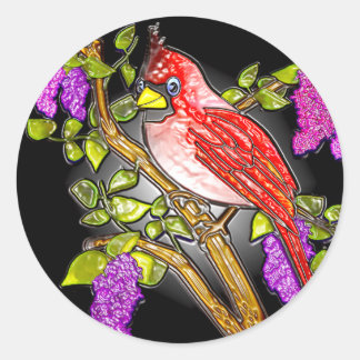 First Cardinal (stickers) Classic Round Sticker