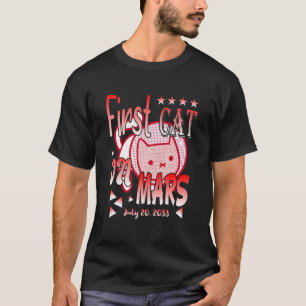 First Cat On Mars Astronaut Cat 2 T-Shirt