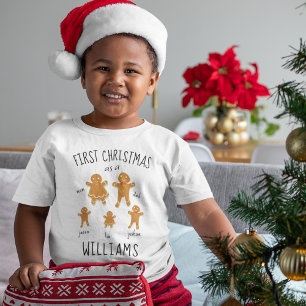 First Christmas Adopted Custom Gingerbread Family T-Shirt