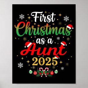 First Christmas As A Aunt 2025 New Mommy Xmas  Poster