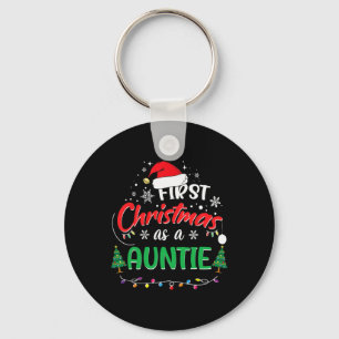 First Christmas As A Auntie 1st Christmas Matching Key Ring